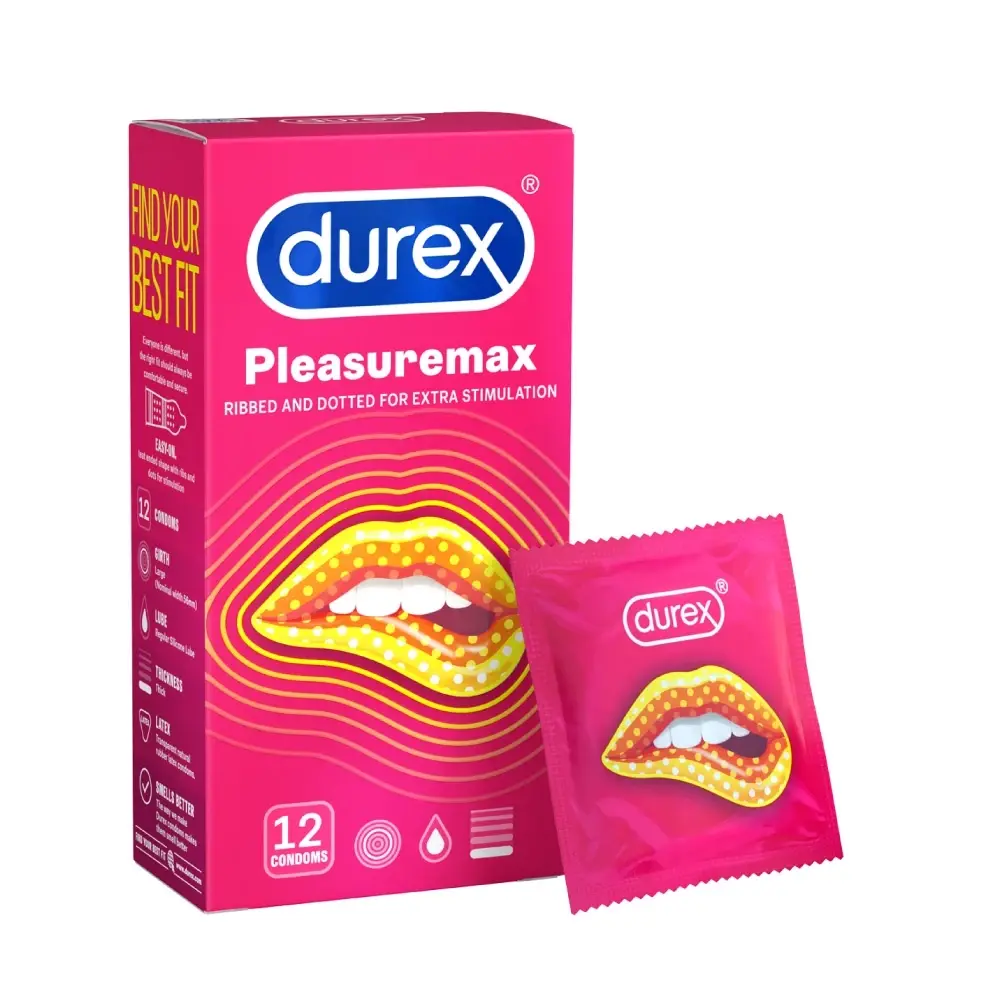 Bao Cao Su Durex Pleasuremax Hộp 12 Cái