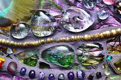 Purple Mosaic mirror