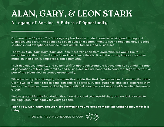 Stark change in ownership letter