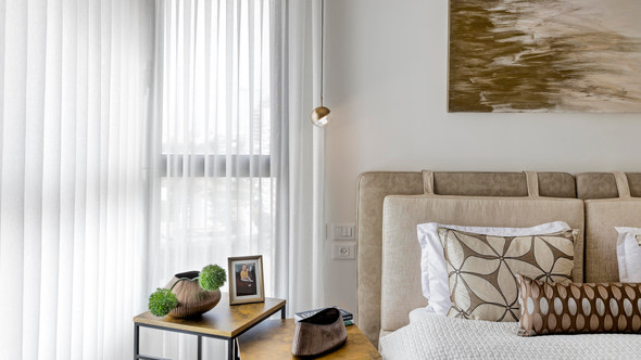 עיצוב פנים לחדר שינה מואר