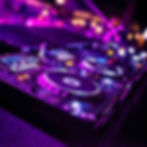 A DJ booth at a wedding