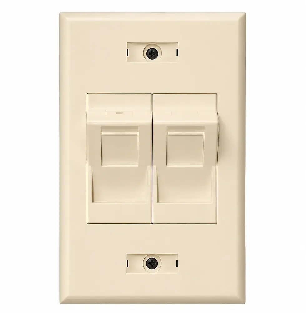 Miniatura: Espelho 4x2 RJ-45 2 Portas 45° - Maxi Telecom
