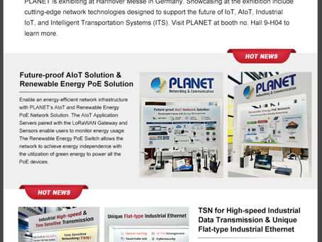 PLANET Technology at Hannover Messe 2025 eNews