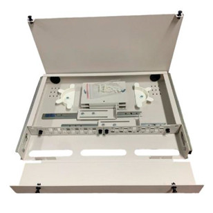 Caixa P/ DIO Rack c/ Grade deslizante 19” - 24 Fibras - Para conector ...