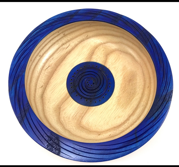 Decorative Blue Ash Wood Bowl