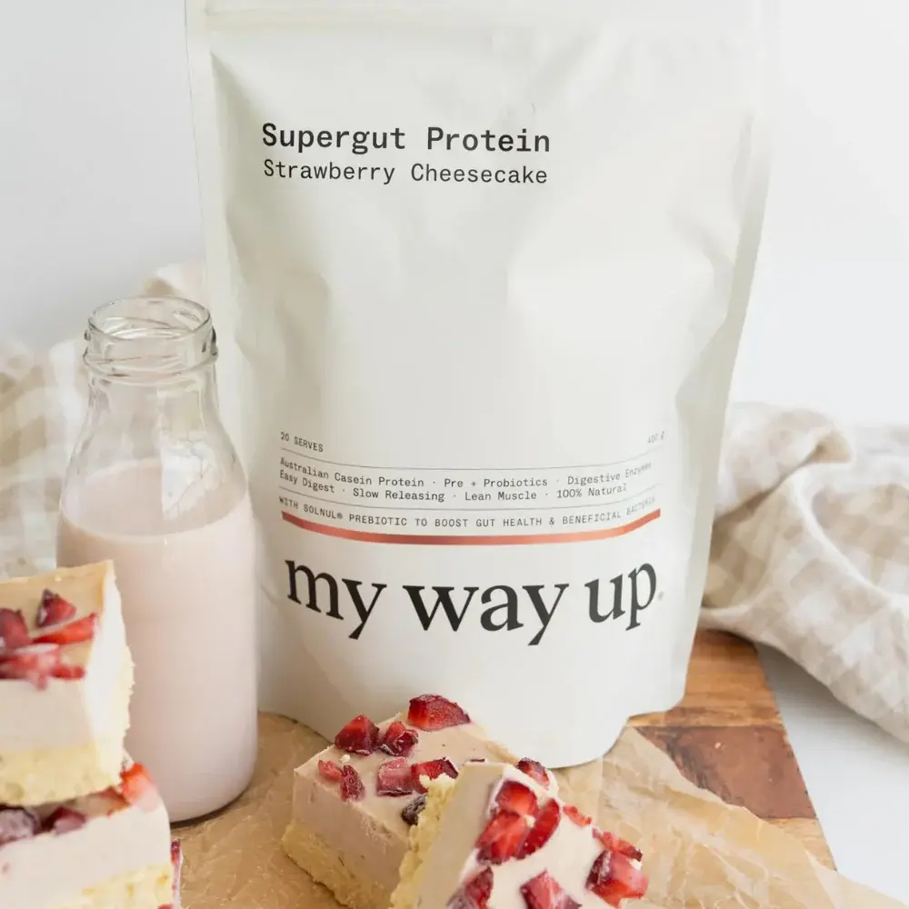 MY WAY UP- Supergut Protein Strawberry Cheesecake