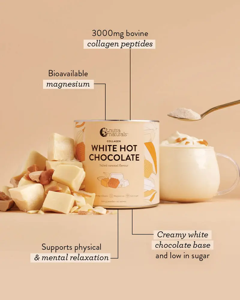 Thumbnail: Nutra Naturals - Collagen White Hot Chocolate Salted Caramel