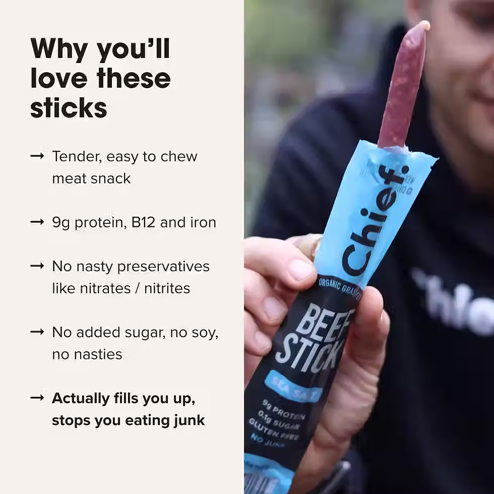 Thumbnail: Chief - Organic Grass Fed Beef Sticks Sea Salt