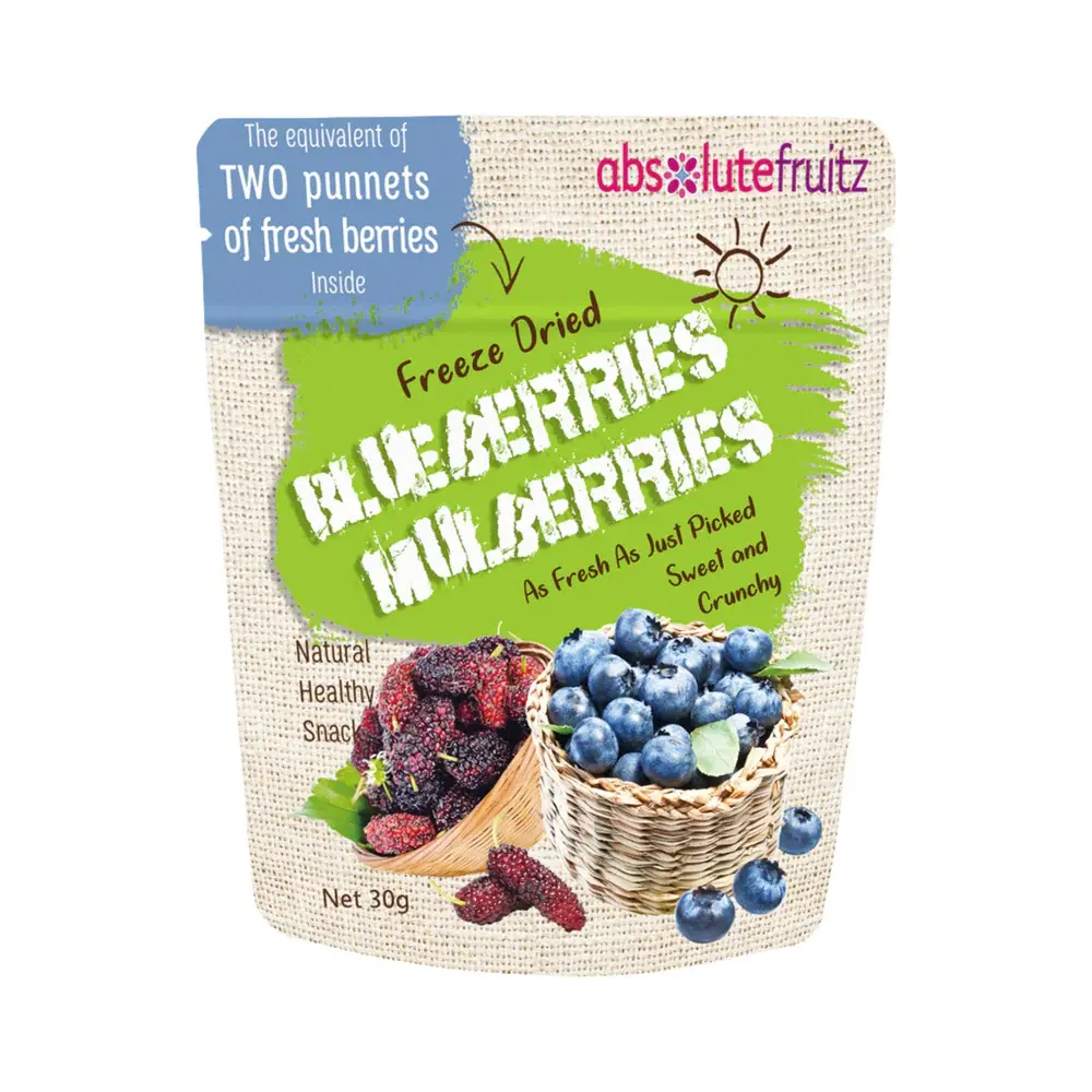 AbsoluteFruitz- Freeze Dried Blueberries & Mulberries 30g