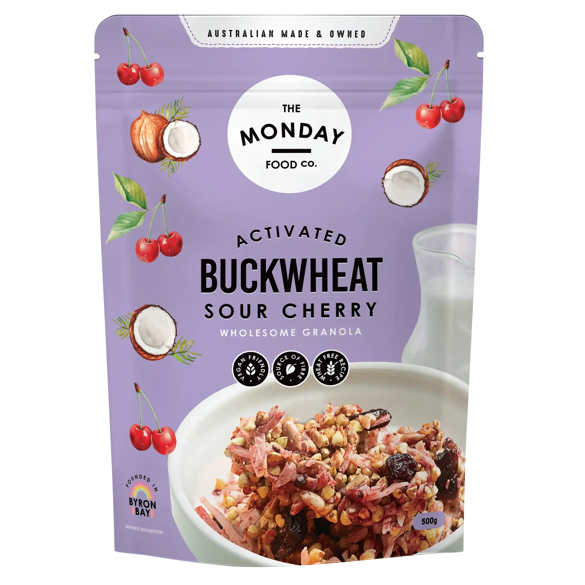 The Monday Food Co- Activated Buckwheat Sour Cherry Granola 500g
