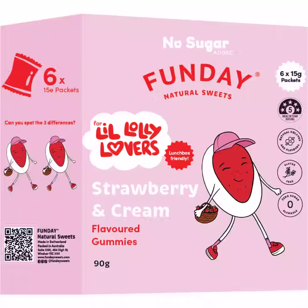 FUNDAY- Strawberry & Cream 15g x 6 pack