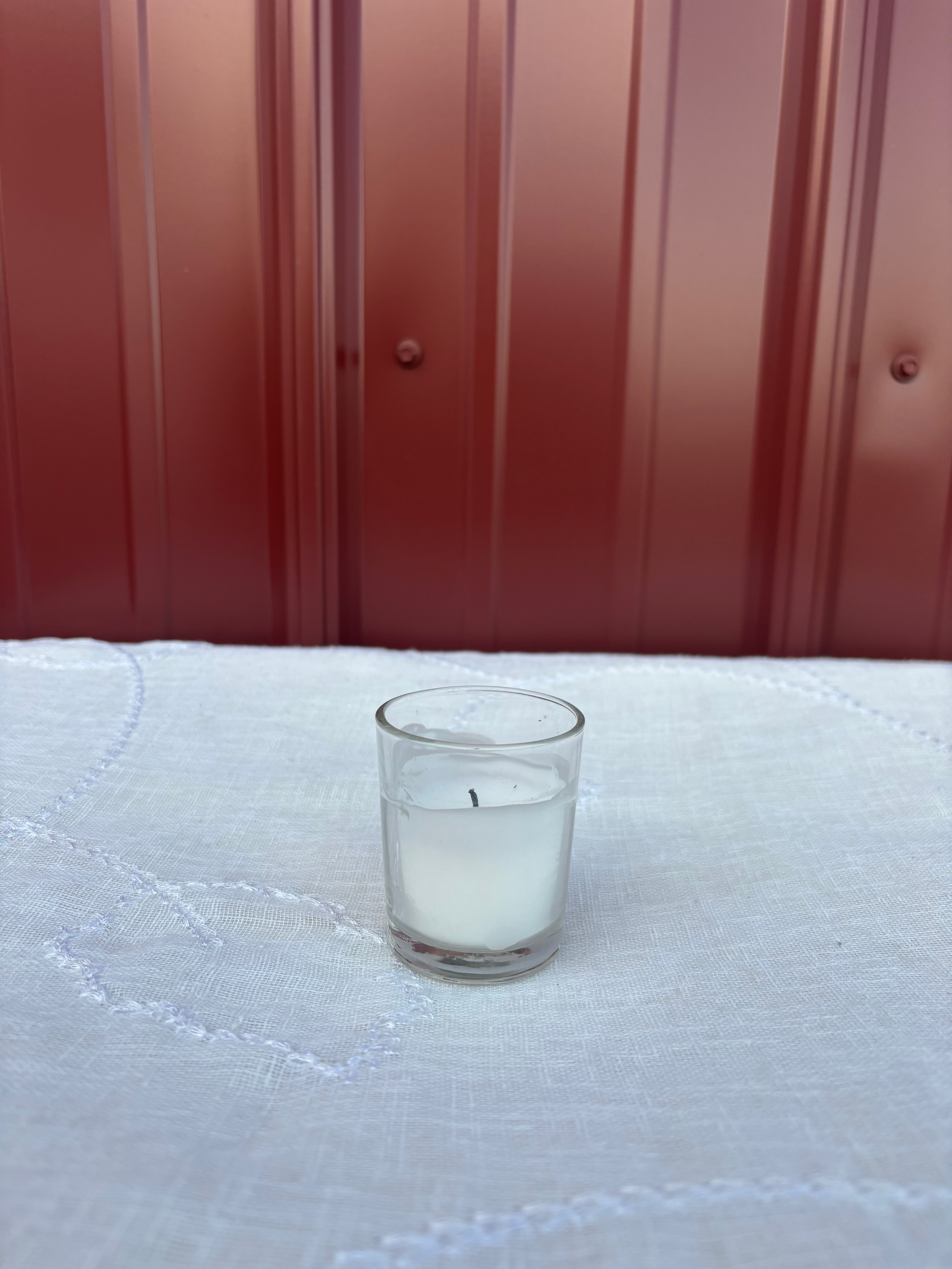 Clear Glass Votive with Wax