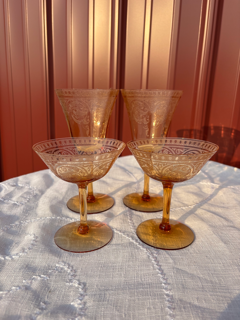 Thumbnail: Fostoria Vesper Amber Wine Glass