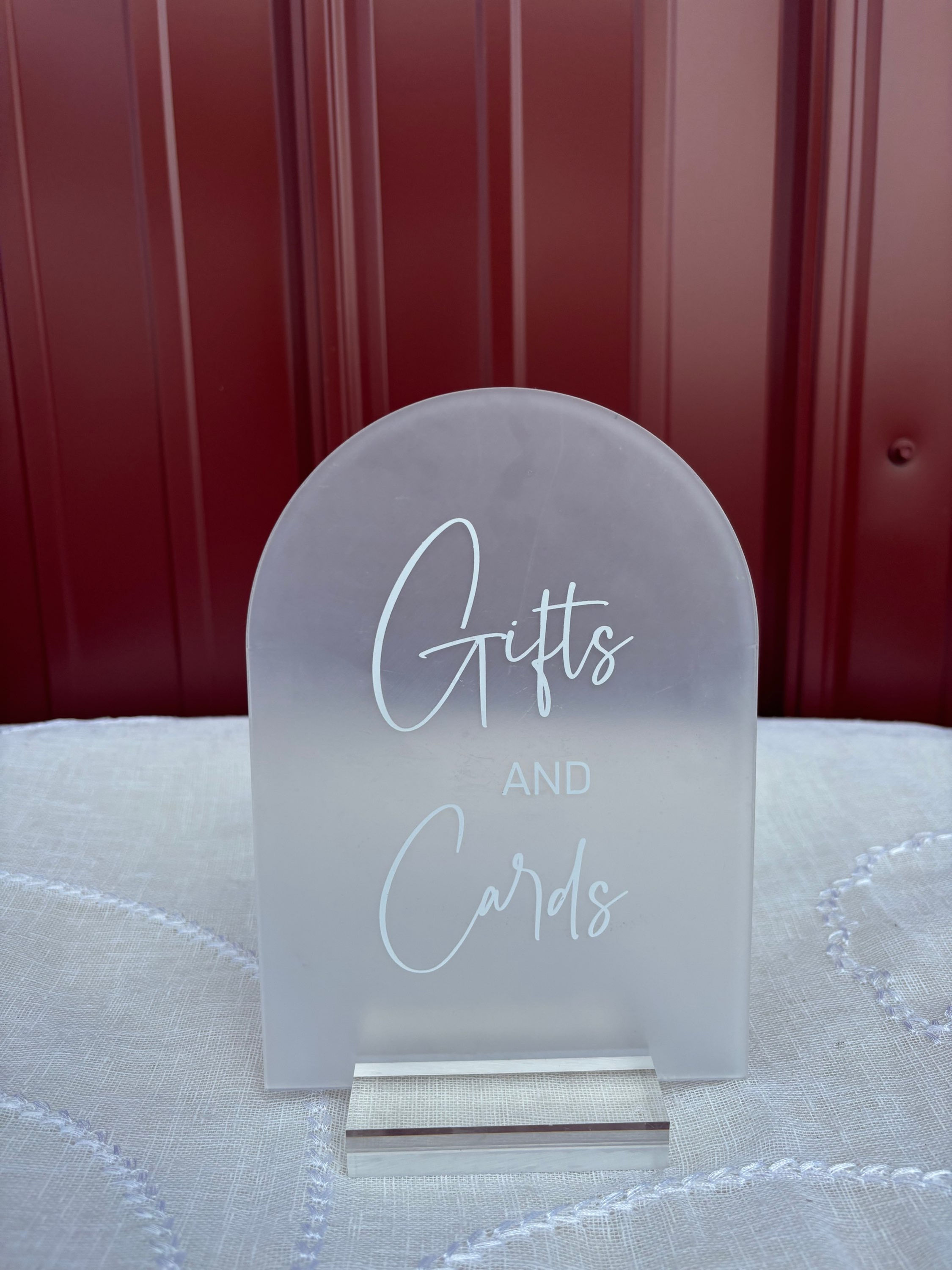 Frosted Acrylic Gifts & Cards Sign