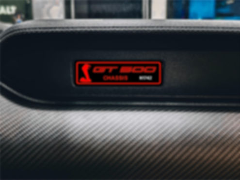 2020-2022 GT500 chassis number dash plaque vinyl overlay in red
