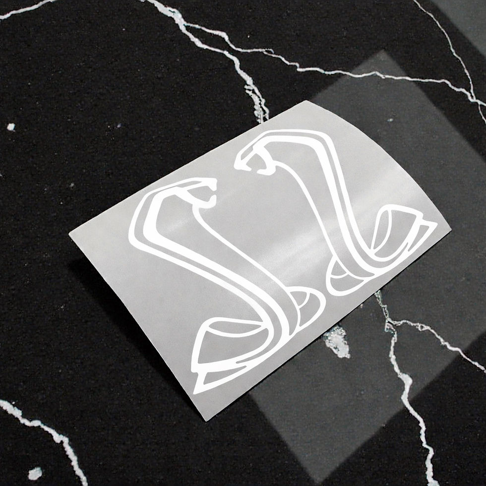 GT500 fender emblem vinyl outline overlays in white