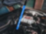 2020-2022 GT500 hood strut vinyl overlay in grabber blue
