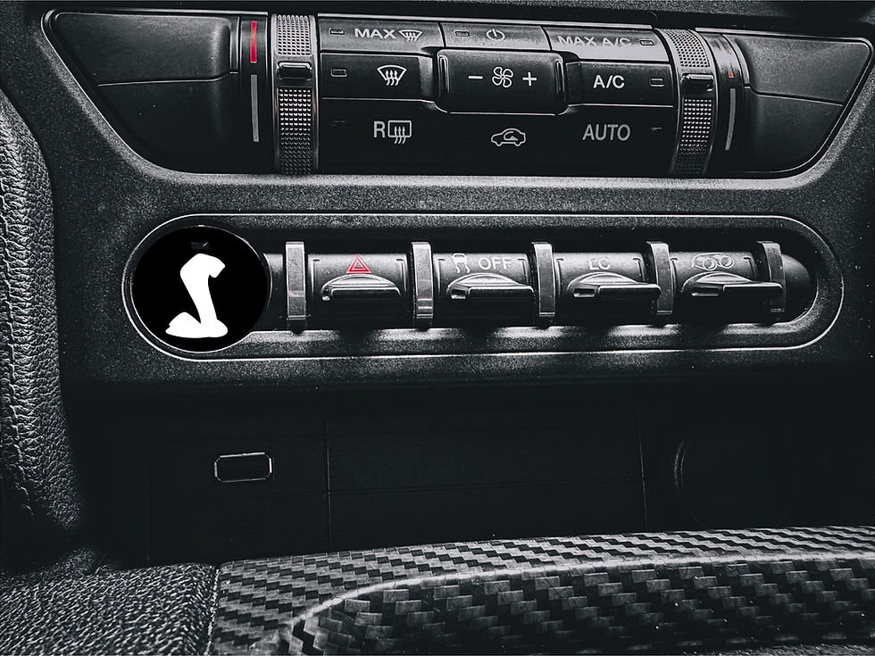 Thumbnail: GT350/GT500 Push-To-Start Button vinyl overlay in black