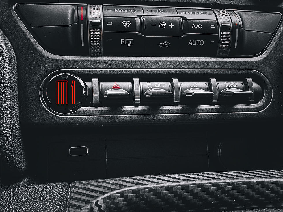 Thumbnail: S550 M1 Push to start button vinyl overlay in Race Red