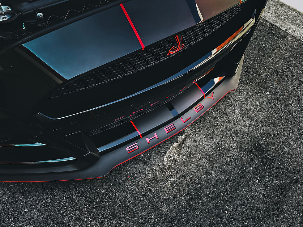 Thumbnail: Close-up of Shelby GT500 splitter vinyl inlays installed
