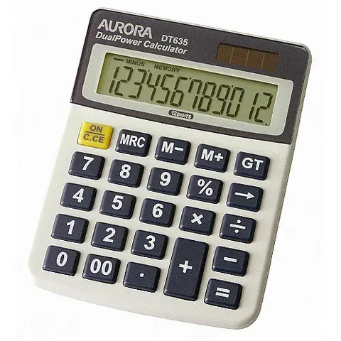AURORA 12-Digits Desktop Calculator DT635