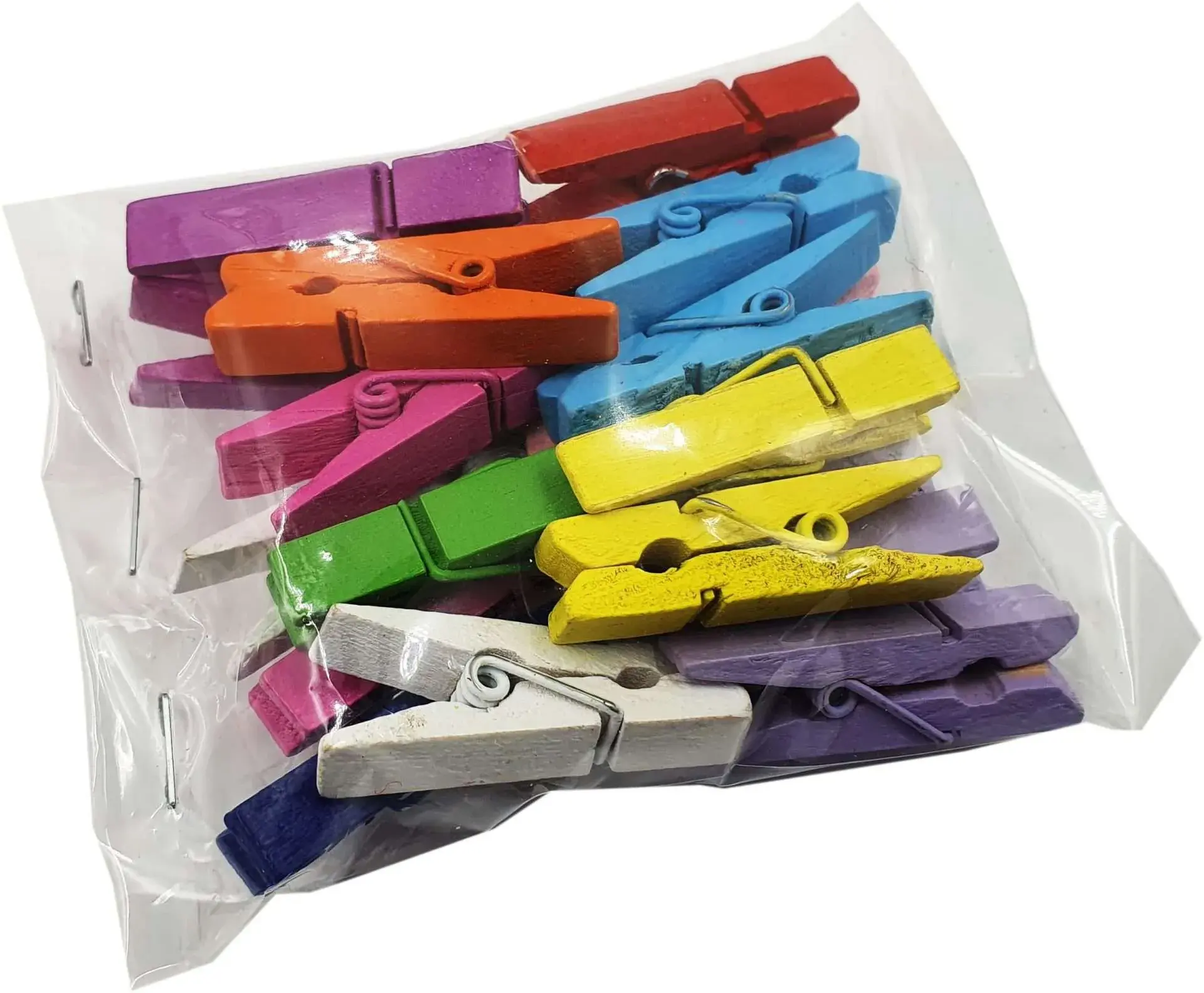 Mini Colour / Plain Wooden Pegs 40's