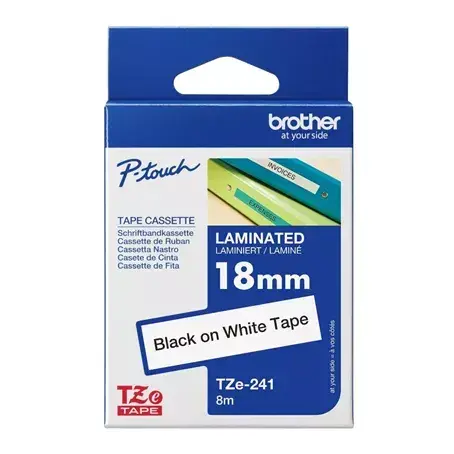Thumbnail: Brother P-Touch Labelling TZe Tape Black on White (5 size)