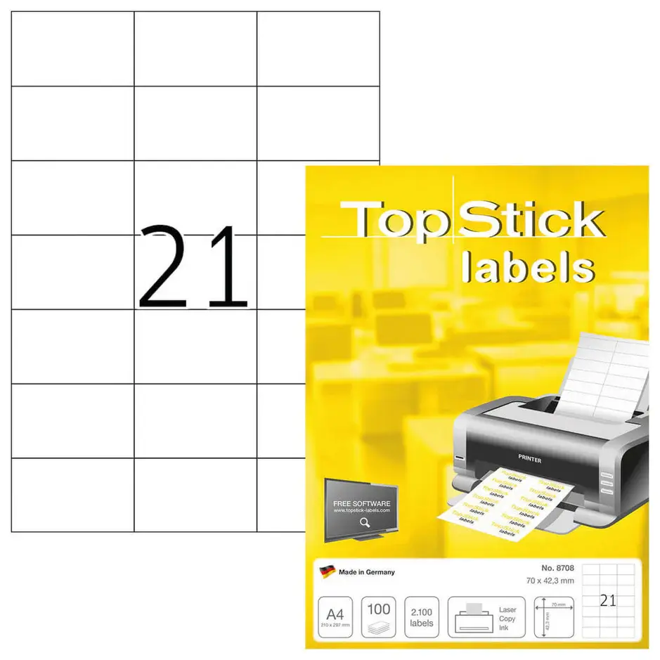 TopStick Label - T8708