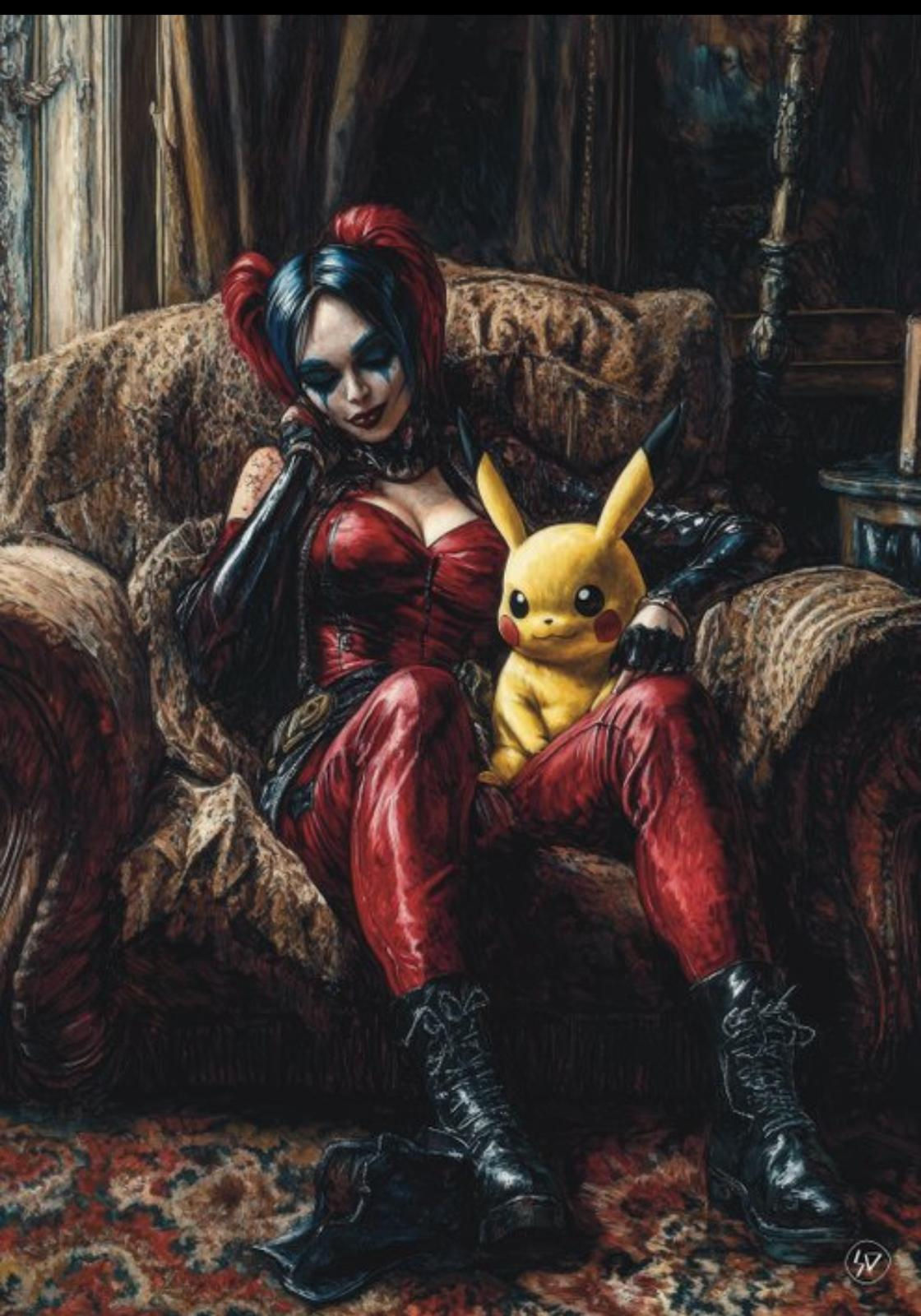 Harley Quinn & Pikachu en Élégance – SDIMART (Édition Limitée 2/5)