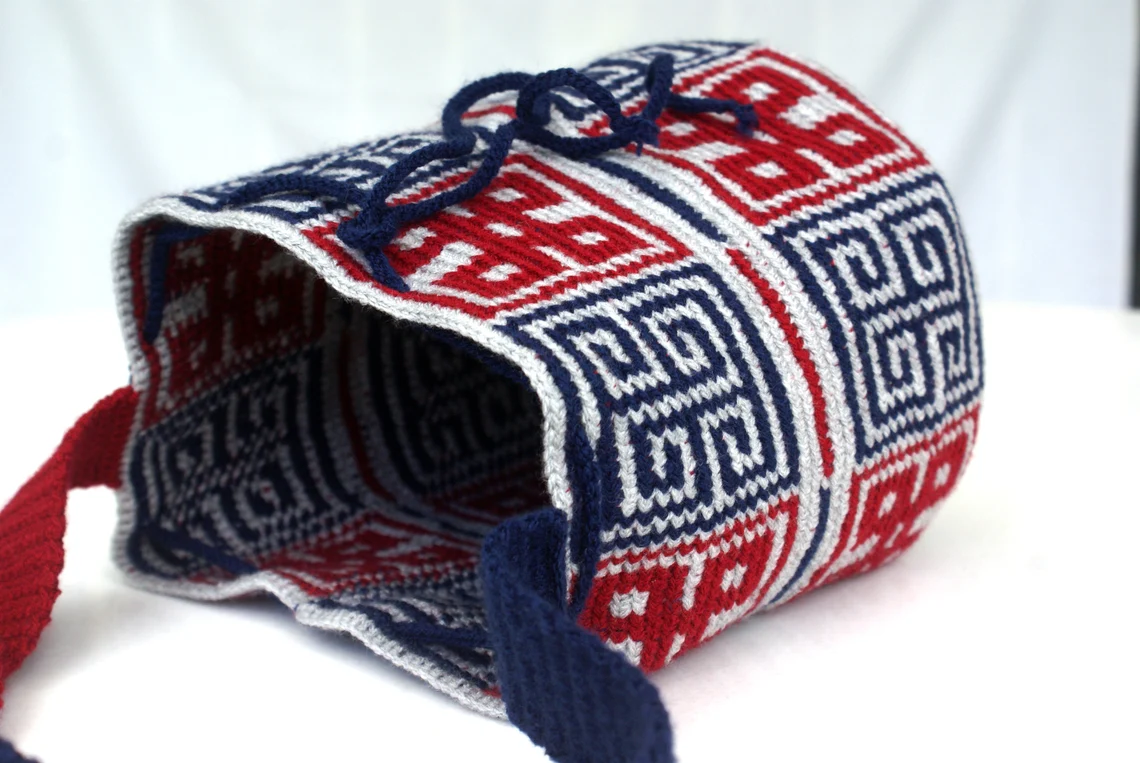 Wayuu Crochet handmade Bag greek key