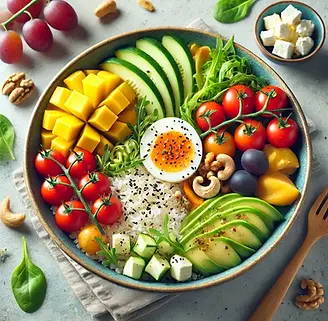 DALL·E 2024-11-26 11.32.28 - A beautifully arranged product presentation of a rice bowl fe
