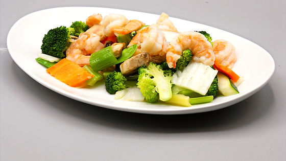 Steamed shrimp mixed vegetable