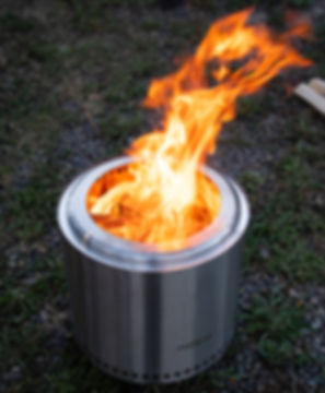 Brasero sin humo encendido