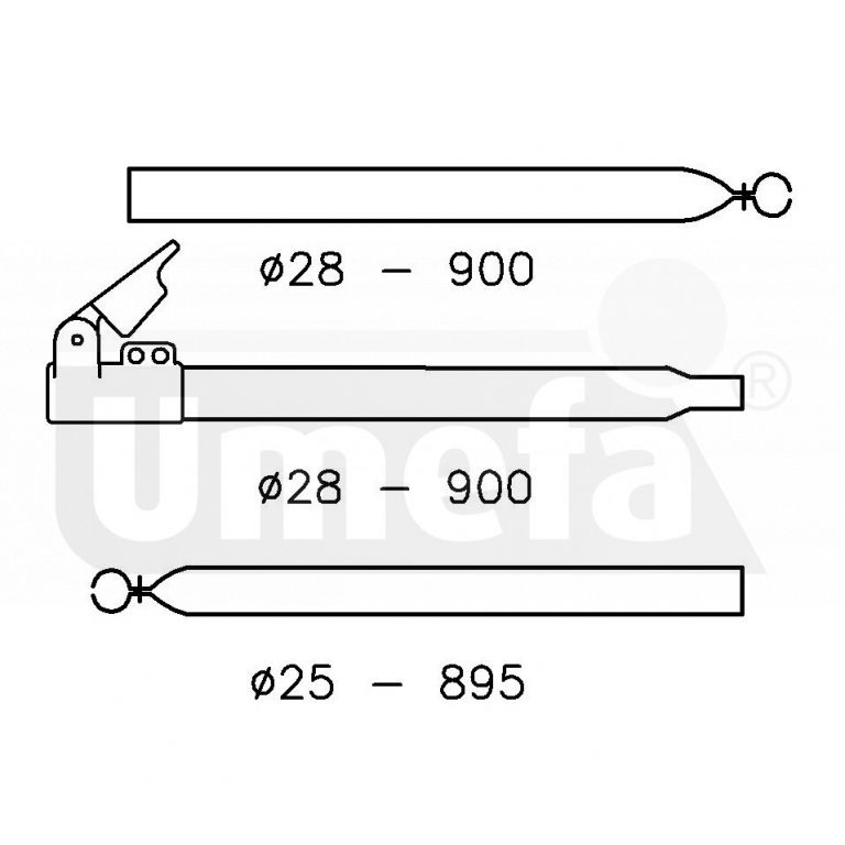 Thumbnail: Verandastang 28mm 170-260cm