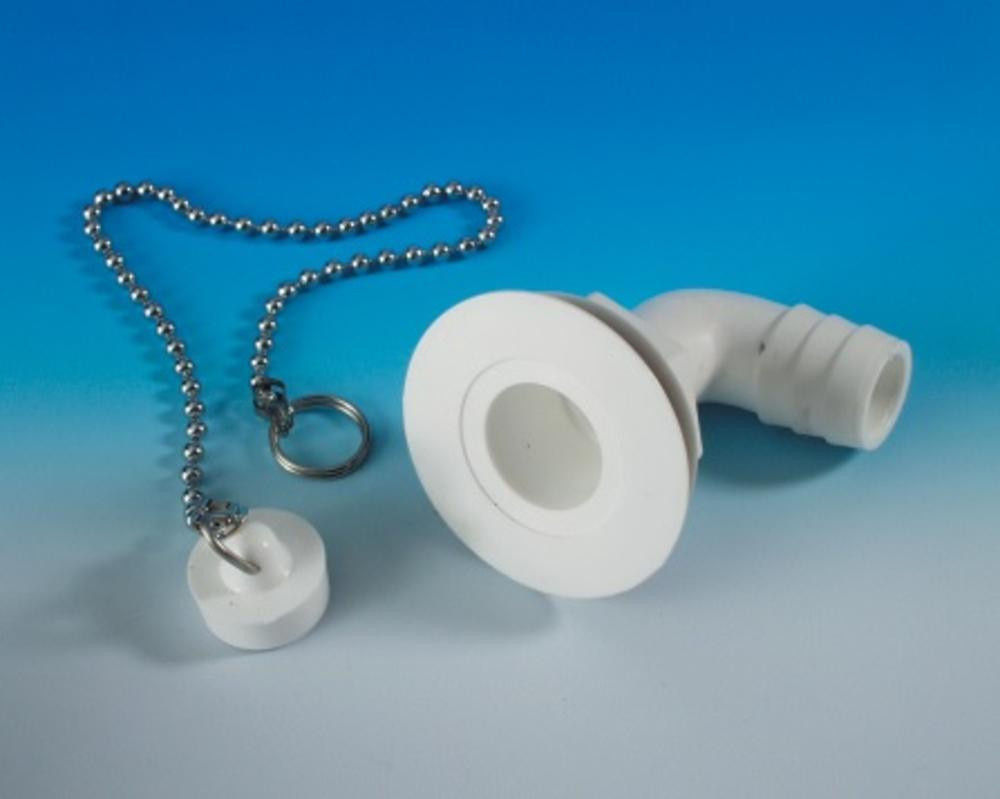 Afvoerplug 19mm haaks