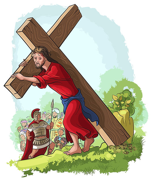 Jesus carries His Cross