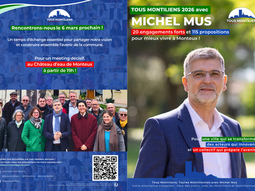 20 engagements forts et 115 propositionspour mieux vivre à Monteux : Consultez notre programme !