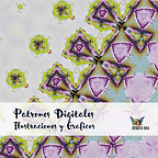 Patrones geométricos lilas