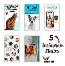 Stories plantillas editables pet shop