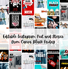 Plantillas editables de Canva Black Friday