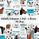 Plantillas editables Pet Shop