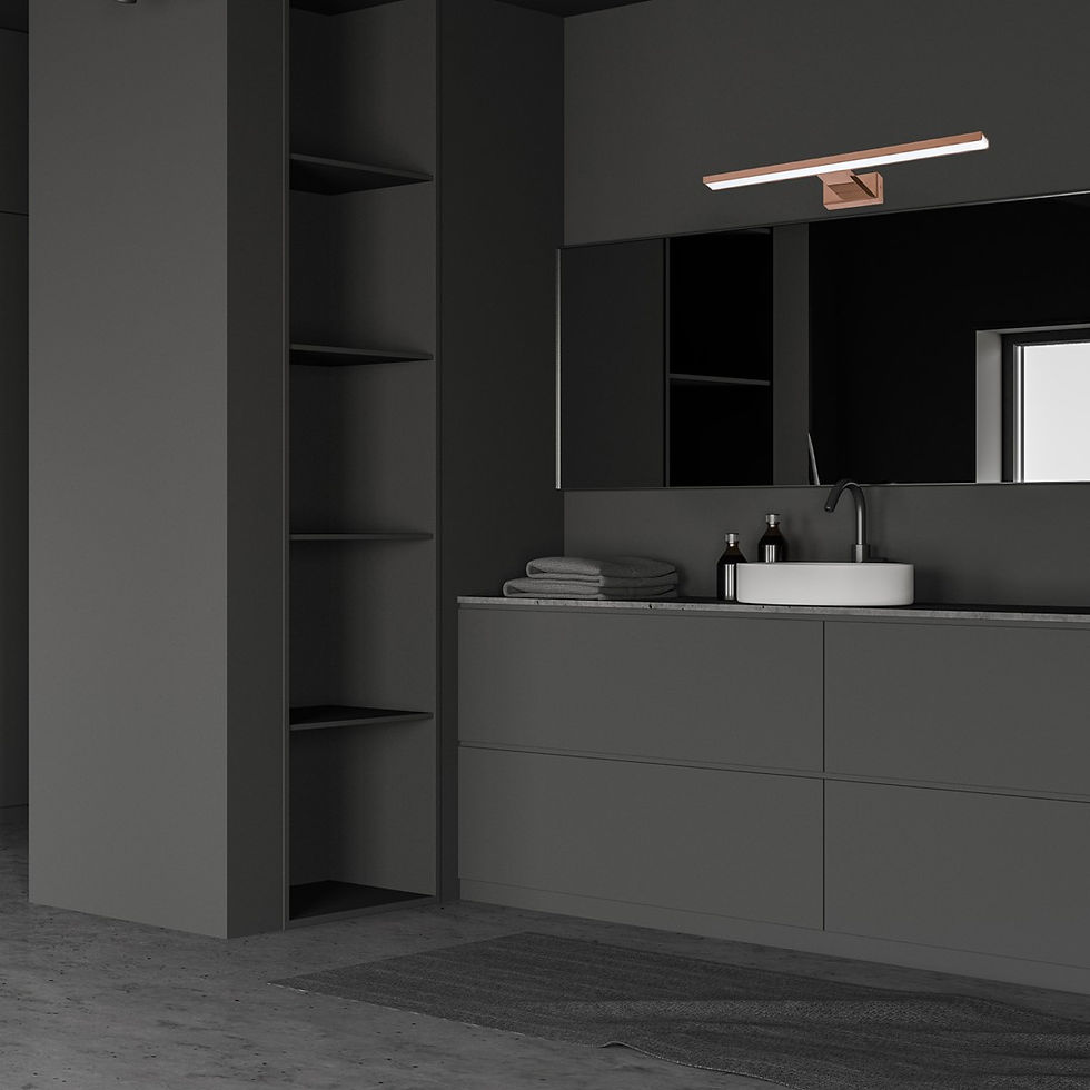 Miniaturebillede: SHINE ROSE GOLD væglampe 60cm 13,8W LED