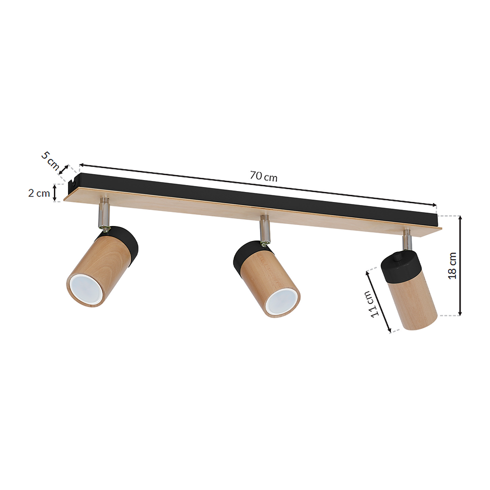 Miniaturebillede: BARON SORT 3xGU10 loftslampe