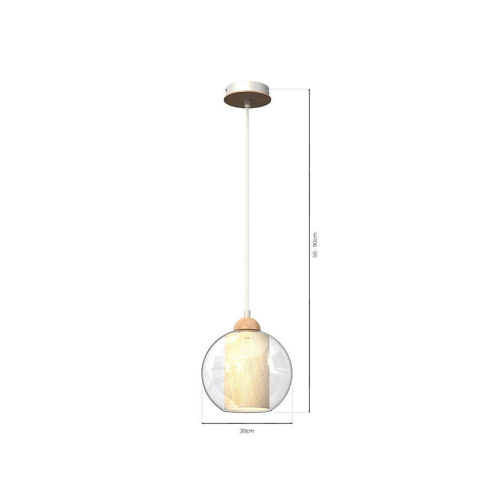 Miniaturebillede: TELA hængelampe 1xE27 fi20