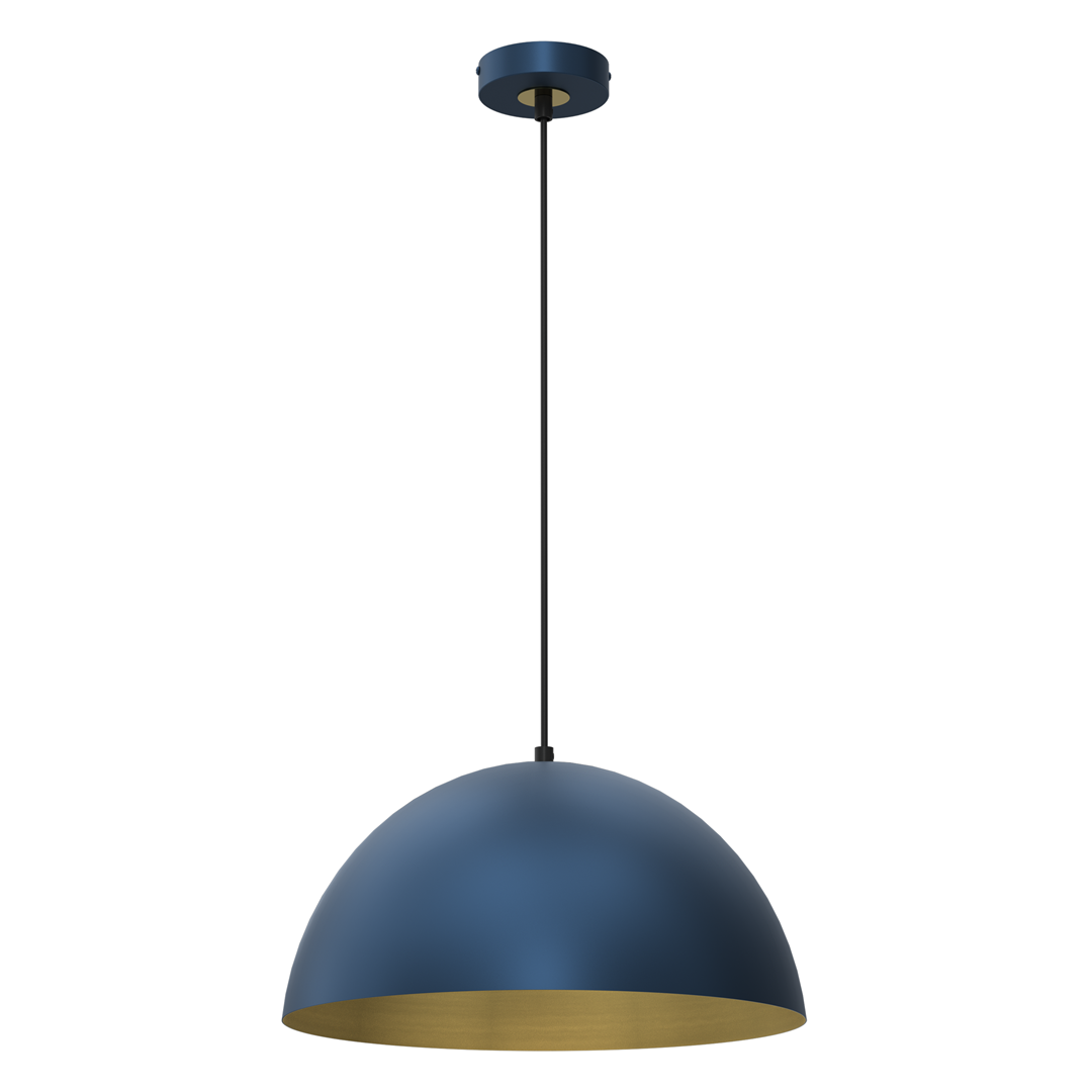 BETA NAVY BLUE/GULD hængelampe 1xE27 35cm