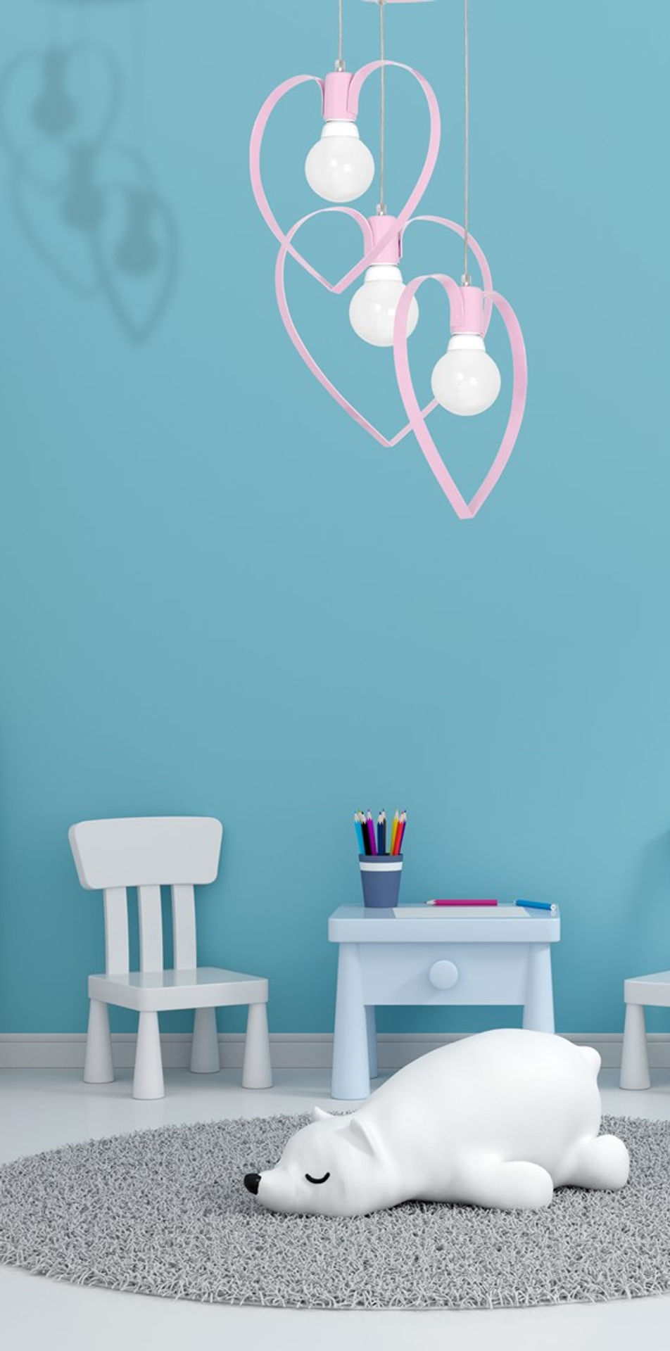 Miniaturebillede: AMORE PINK hængelampe 3xE27