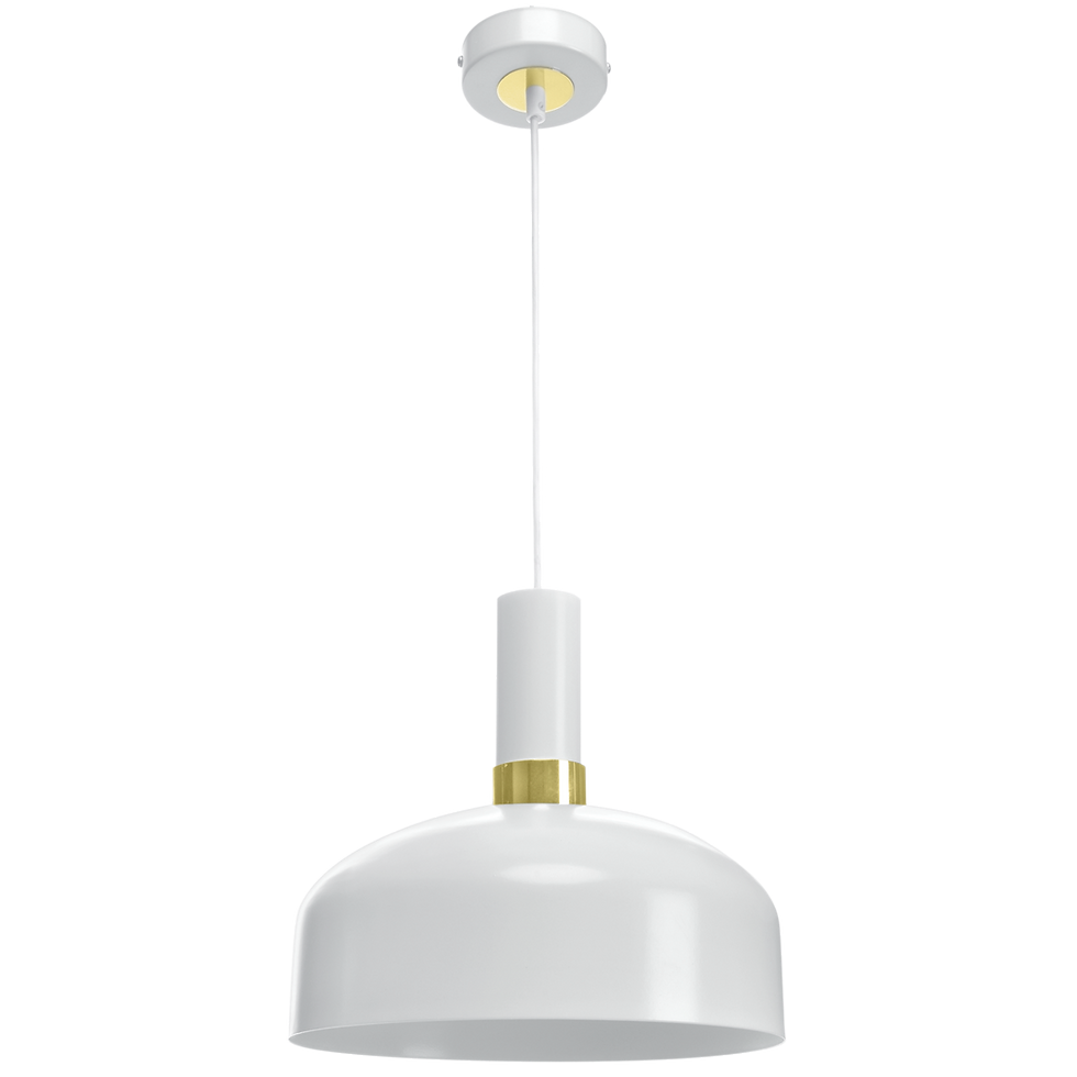 Miniaturebillede: MALMO WHITE/GULD hængelampe 1xE27