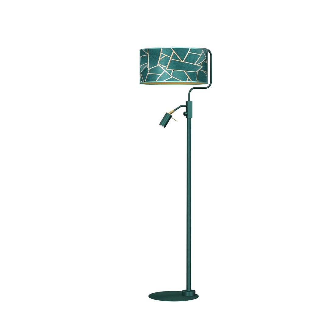 ZIGGY GREEN Guld/flaske gulvlampe 1xE27 + 1x mini GU10