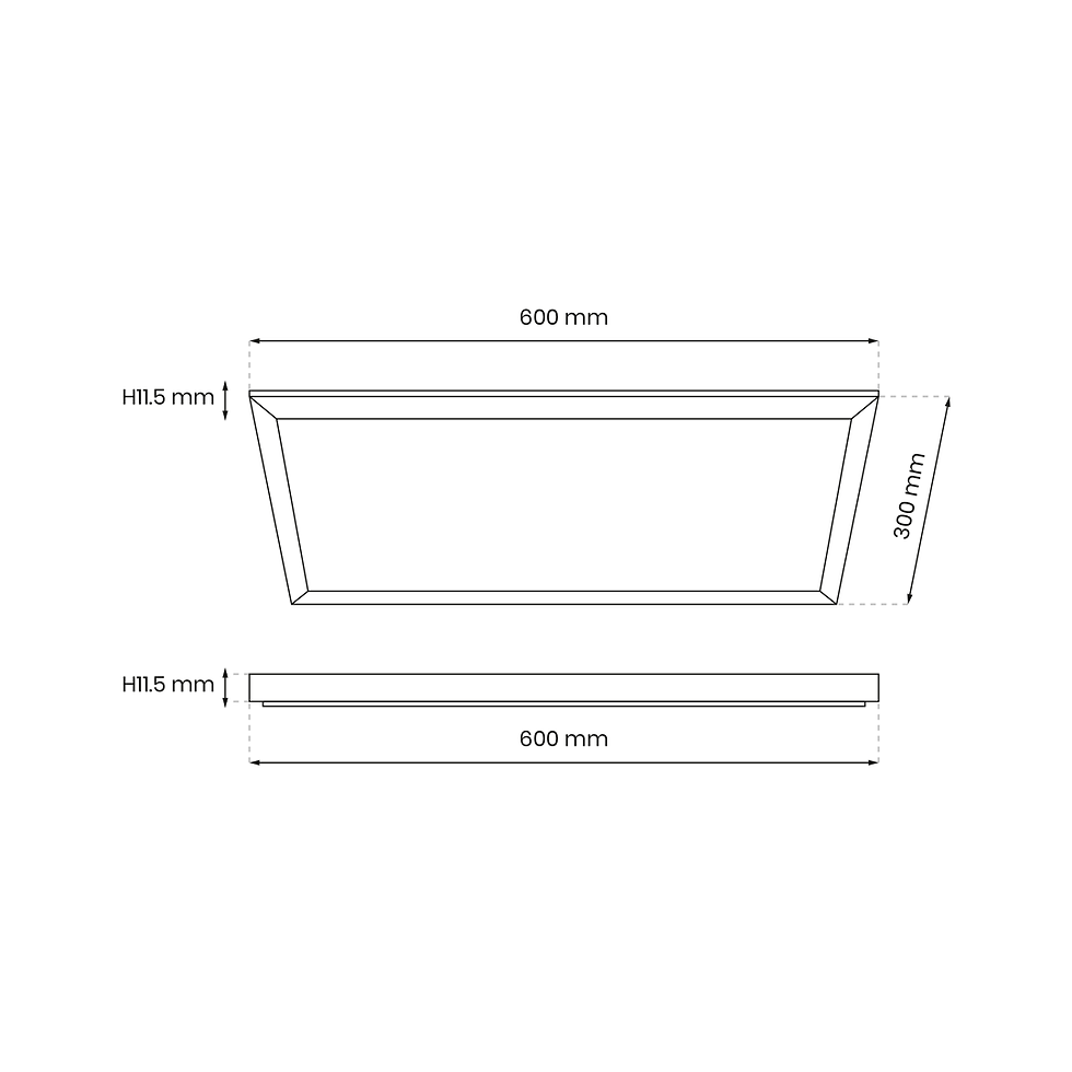 Miniaturebillede: LED PANEL 300x600 - 24W