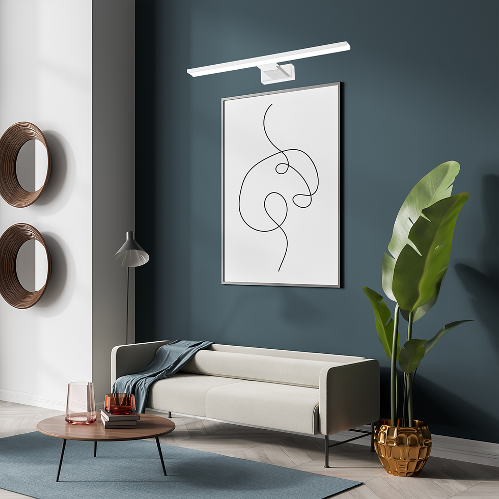 Miniaturebillede: PINTO HVID 12W LED væglampe 50cm